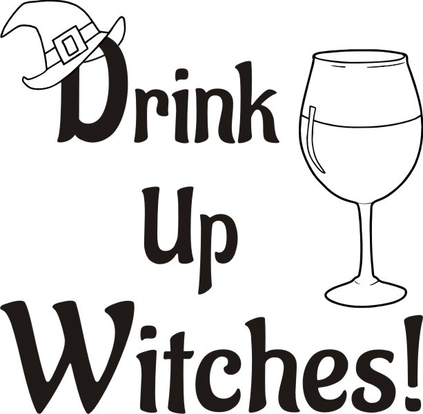 Drink up Witches Halloween Wine Glass Cute Wine Glass Clear 