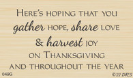 Gather Hope Thanksgiving Greeting - 049G