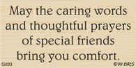 Caring Words Sympathy Greeting - 033G