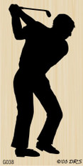 Silhouette Male Golfer - 038G