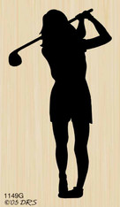 Silhouette Female Golfer - 1149G
