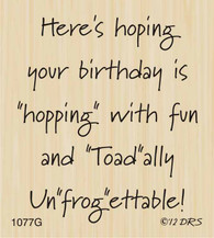 unFROGettable Birthday Greeting - 1077G