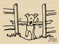Doggie Dilemma Dog with Fence - 254H