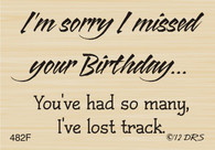 Lost Track Birthday Greeting - 482F