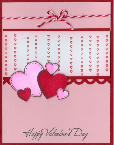 Scattered Hearts Rubber Stamp By DRS Designs