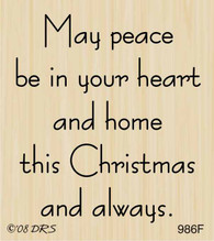 Peace Heart & Home Christmas Greeting - 986F