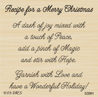 Merry Christmas Recipe Greeting - 539H