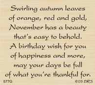 November Birthday Greeting - 577G