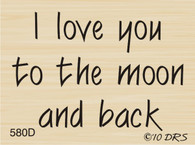 Love You To The Moon Greeting - 580D