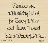 Sunny Days Birthday Greeting - 592G