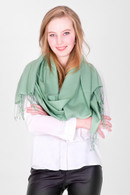 You will love every minute you spend wrapped up in this luxurious Pashmina as it falls loosely. We love this pastel green color. What about you?