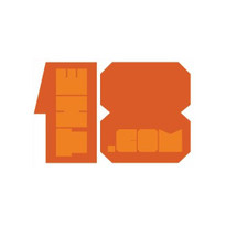 The18.com "Block" Soccer Sticker - Orange