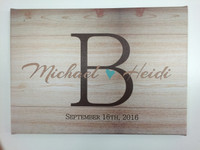 Canvas Photo Prints Wall Decor Plus More Wood Grain Canvas Print Monogram Letter With S Name Personalized Wedding Art