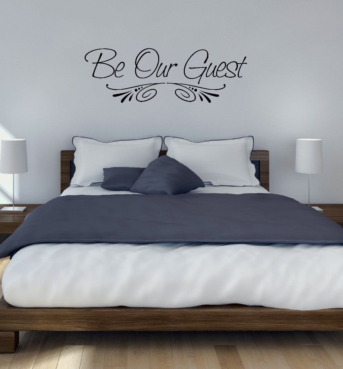 Be Our Guest Wall Decal Sticker For Home Decor Guest Room Wall Decal Sticker For Decor Black Loading Zoom