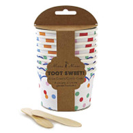 Toot Sweet Ice Cream Cups & Spoons - Pack of 8