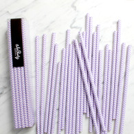 Lavender Chevron Paper Straws - Pack of 25