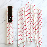 Red Star Paper Straws - Pack of 25