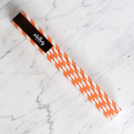 Extra Tall Orange Stripe Straws - Pack of 25