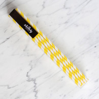 Extra Tall Lemon Yellow Stripe Straws - Pack of 25