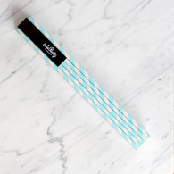 Extra Tall Baby Blue Stripe Straws - Pack of 25