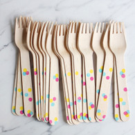 Sucre Shop Confetti Dots Forks - Pack of 20