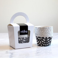 Black Polka Dot Candy Cups - Pack of 12