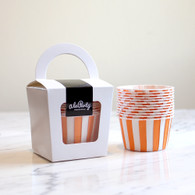 Orange Stripe Candy Cups - Pack of 12