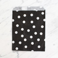 Black Polka Dot 13x18cm Treat Bags - 6 Pack