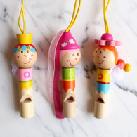 Wooden Whistle Set, Princesses - Pack of 3