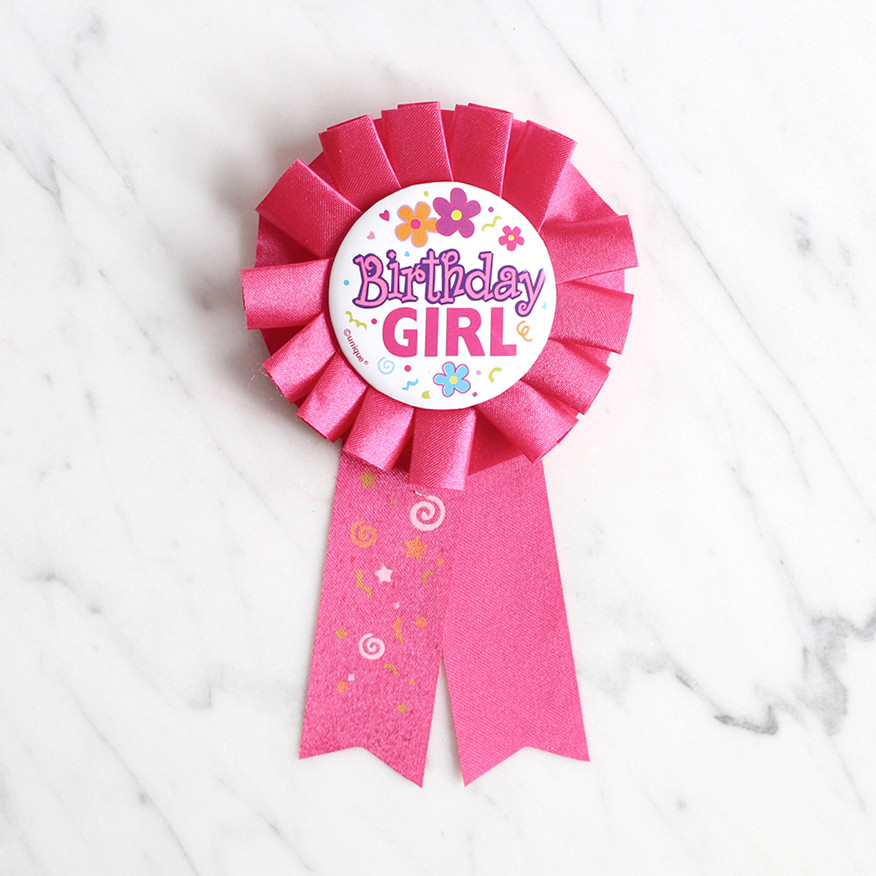 Birthday Girl Award Ribbon Badge - A La Party