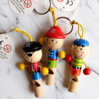 Wooden Whistle Set, Pirates - Pack of 3