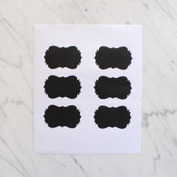 Blackboard Stickers - Pack of 6 (6.2x3.7cm)