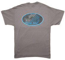 DWSS Logo on Oval Background Arial Blue & Black Charcoal T-Shirt