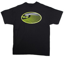 Barrel Digital Wave Right Perspective Arial Bright Green & Transparent Black T-Shirt