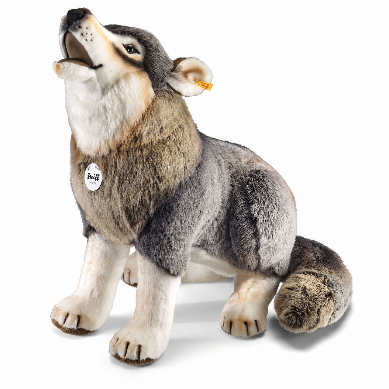 stuffed wolf toy