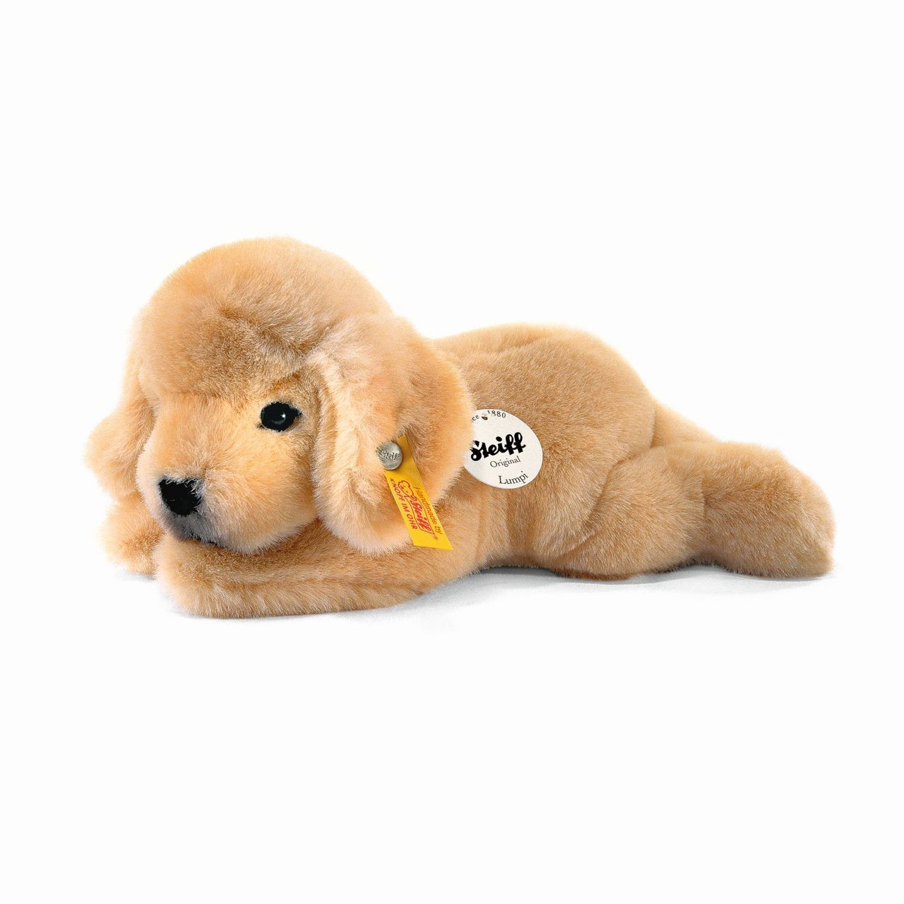 Golden Retriever plushie  Lumpi made by Steiff 10inch long lying puppy