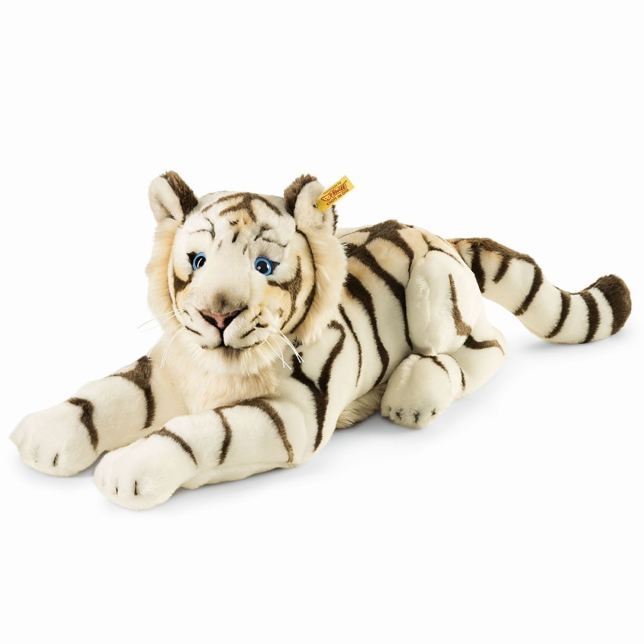 stuffed white tiger toy