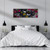 White fantail artwork above bed