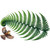 Fern & fantail glass decal