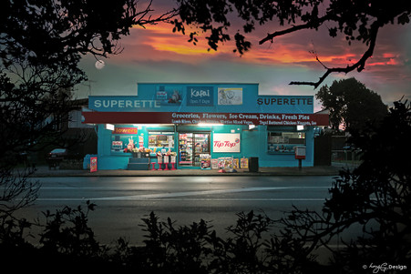 Kapai Superette' - old New Zealand superette photograph, Kiwiana NZ art print for sale by Lucy G.