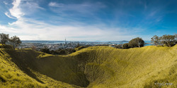 Mount Eden Crater, Auckland, New Zealand - landscape photography print for sale by Lucy G.