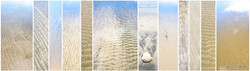 Sand photo print collage for sale featuring close up photos of sand textures by Lucy G