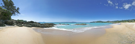 Langs Beach, Bream Bay, Northland, NZ showing sea and sand - landscape photo print for sale
