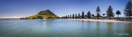 Mount Maunganui, Tauranga, NZ showing Pilot Bay - landscape photo print for sale.