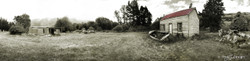 Old derelict house, Glenorchy, NZ - panoramic landscape photo art print for sale.