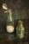 NZ Fantail on vintage milk bottle -photo art print / wall art for sale