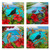 NZ landscape and bird ceramic art tile coasters