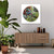 Tui, succulents and staghorn framed round stretched canvas