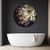 '"Chrysanthemum 3'' circular aluminium bathroom art