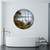 Stunning NZ Tui circular frameless glass or aluminium bathroom art